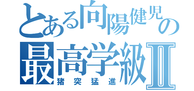 とある向陽健児の最高学級３－３Ⅱ（猪突猛進）