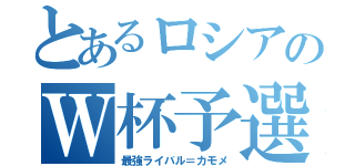 とあるロシアのＷ杯予選（最強ライバル＝カモメ）