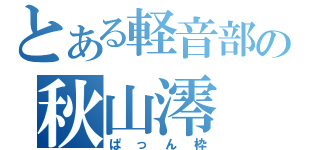 とある軽音部の秋山澪（ぱっん枠）