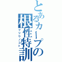 とあるカープの根性特訓（フツウノコト）