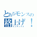 とあるモンスの格上げ！（インデックス）