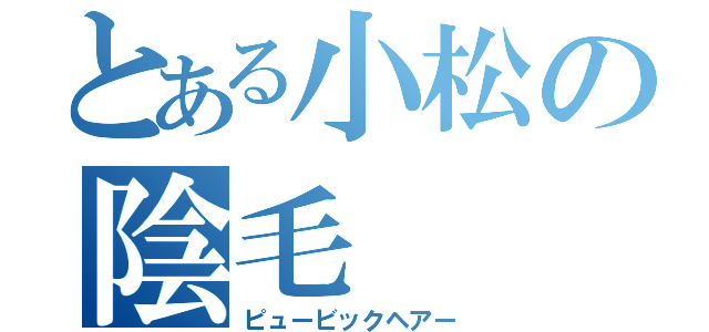 とある小松の陰毛（ピュービックヘアー）