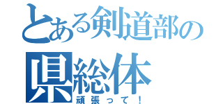 とある剣道部の県総体（頑張って！）