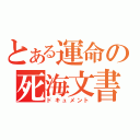 とある運命の死海文書（ドキュメント）