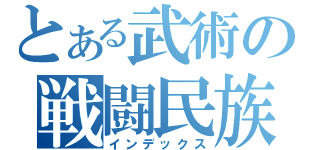 とある武術の戦闘民族（インデックス）