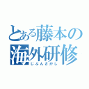 とある藤本の海外研修（じぶんさがし）