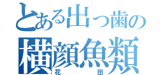 とある出っ歯の横顔魚類（花田）