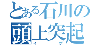 とある石川の頭上突起物（イボ）