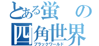 とある蛍の四角世界（ブラックワールド）