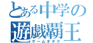 とある中学の遊戯覇王（ゲームオタク）