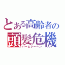 とある高齢者の頭髪危機（バームクーヘン）