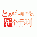 とある孔明挥泪斩马谡の斩个毛啊（ＬＺＶ５）