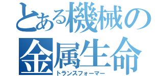 とある機械の金属生命体（トランスフォーマー）