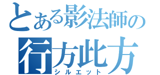 とある影法師の行方此方（シルエット）