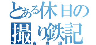 とある休日の撮り鉄記（東急編）