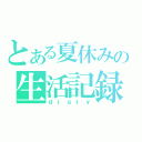 とある夏休みの生活記録（ｄｉａｒｙ）