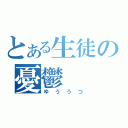 とある生徒の憂鬱（ゆううつ）