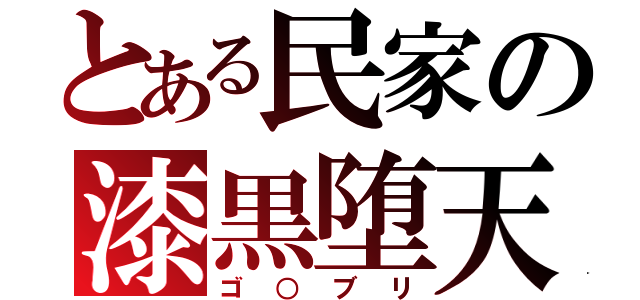 とある民家の漆黒堕天使（ゴ○ブリ）