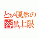 とある風然の容量上限（キャパオーバー）