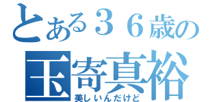 とある３６歳の玉寄真裕美（美しいんだけど）