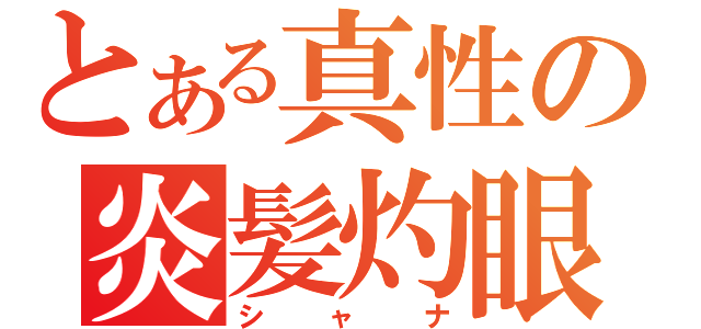 とある真性の炎髪灼眼（シャナ）