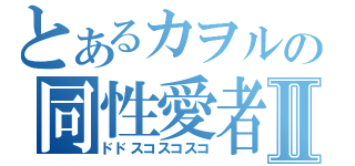 とあるカヲルの同性愛者Ⅱ（ドドスコスコスコ）