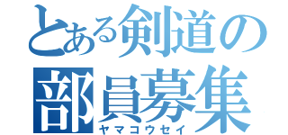 とある剣道の部員募集（ヤマコウセイ）