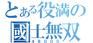 とある役満の國士無双（４８０００）