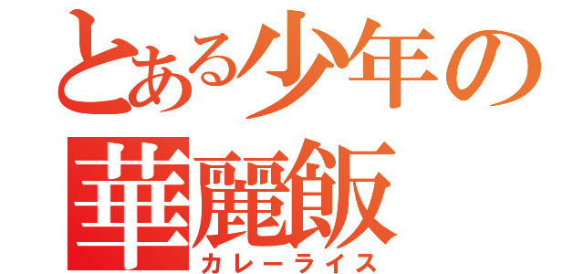 とある少年の華麗飯（カレーライス）