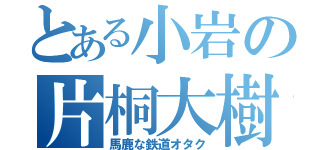 とある小岩の片桐大樹（馬鹿な鉄道オタク）