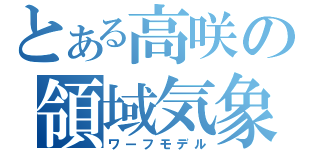 とある高咲の領域気象（ワーフモデル）