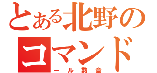 とある北野のコマンド（ール勲章）