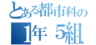 とある都市科の１年５組（）