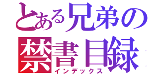 とある兄弟の禁書目録（インデックス）