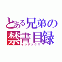 とある兄弟の禁書目録（インデックス）