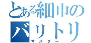 とある細巾のバリトリ（マスター）