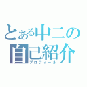 とある中二の自己紹介（プロフィール）