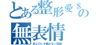 とある整形愛＄の無表情（目と口しか動かない仮面）