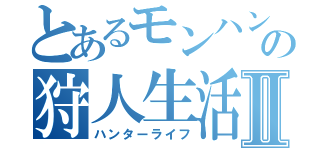 とあるモンハンの狩人生活Ⅱ（ハンターライフ）