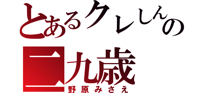 とあるクレしんの二九歳（野原みさえ）