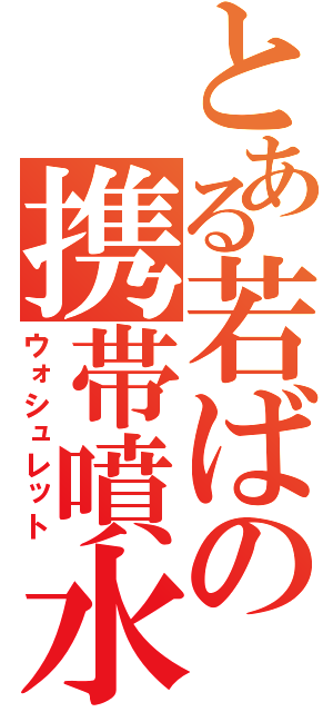 とある若ばの携帯噴水（ウォシュレット）