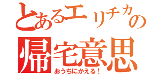 とあるエリチカの帰宅意思表示（おうちにかえる！）