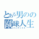 とある男のの蹴球人生（インデックス）