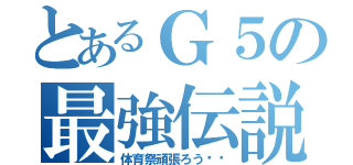 とあるＧ５の最強伝説（体育祭頑張ろう❗️）