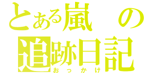 とある嵐の追跡日記（おっかけ）