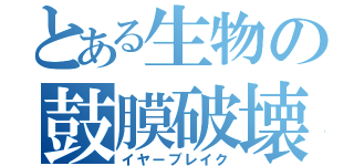 とある生物の鼓膜破壊（イヤーブレイク）