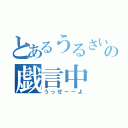 とあるうるさい奴らの戯言中（うっせーーよ）