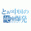 とある中国の便座爆発（フリョウヒン）