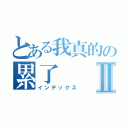 とある我真的の累了Ⅱ（インデックス）