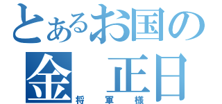 とあるお国の金　正日（将軍様）